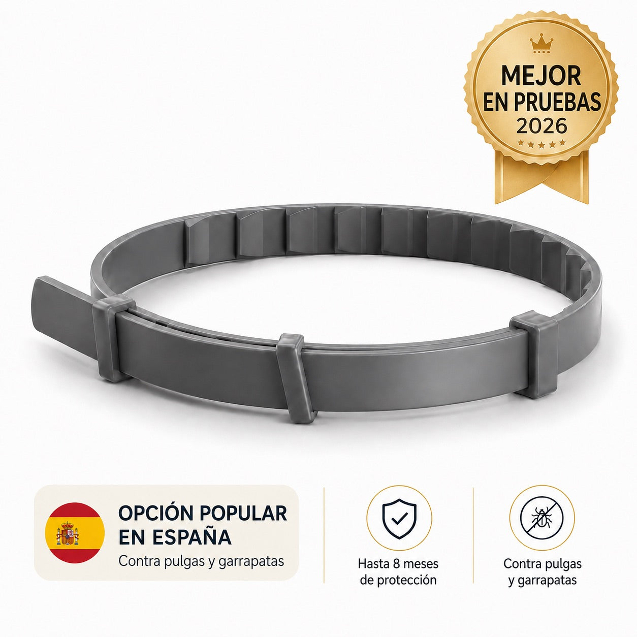 Dr. Norru collar ajustable antipulgas y antigarrapatas para perros