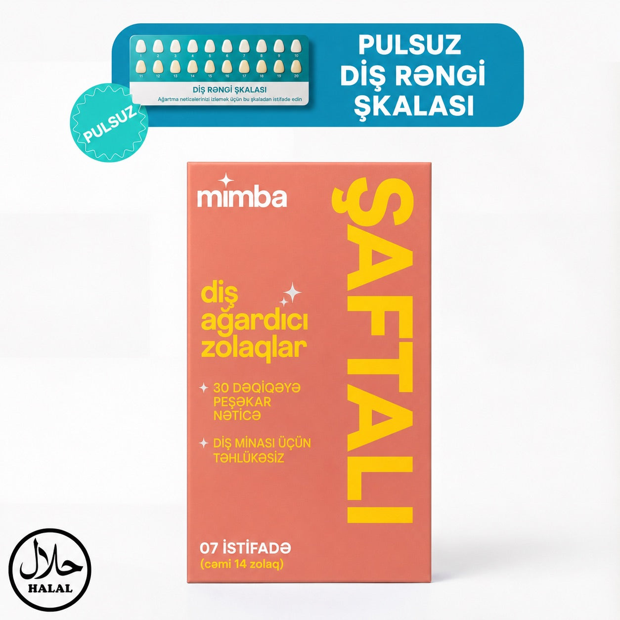 Mimba Diş Ağardıcı Stripları - ABŞ-da hazırlanmış formula 🇺🇸