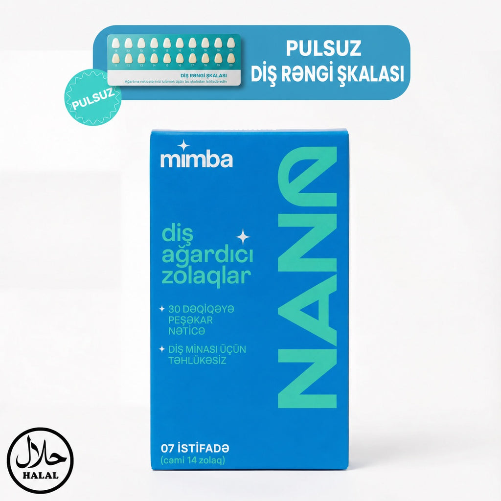 Mimba Diş Ağardıcı Stripları - ABŞ-da hazırlanmış formula 🇺🇸